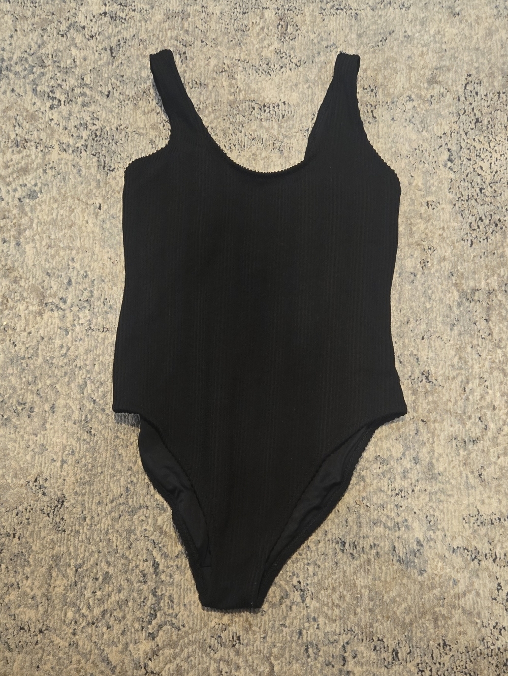 Ribbed Black Swimsuit